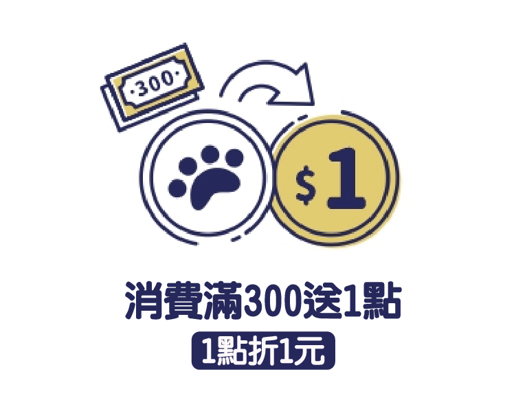 消費滿300送1點